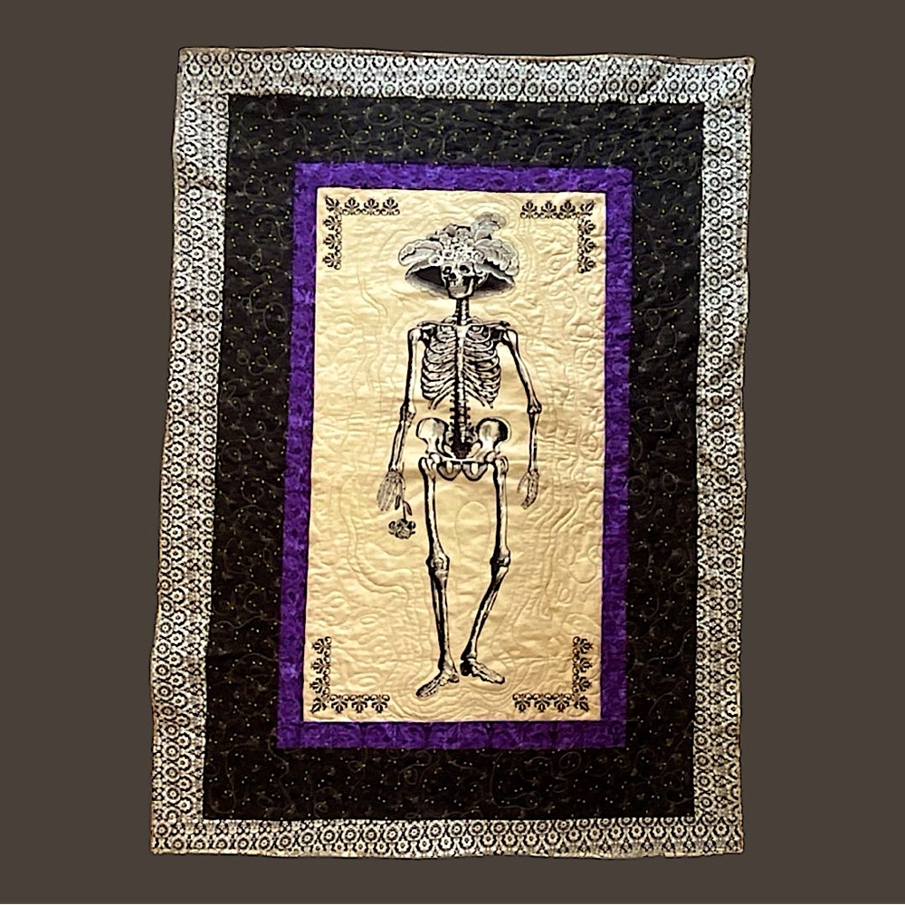 Quilt Skeleton Halloween Day of the Dead
